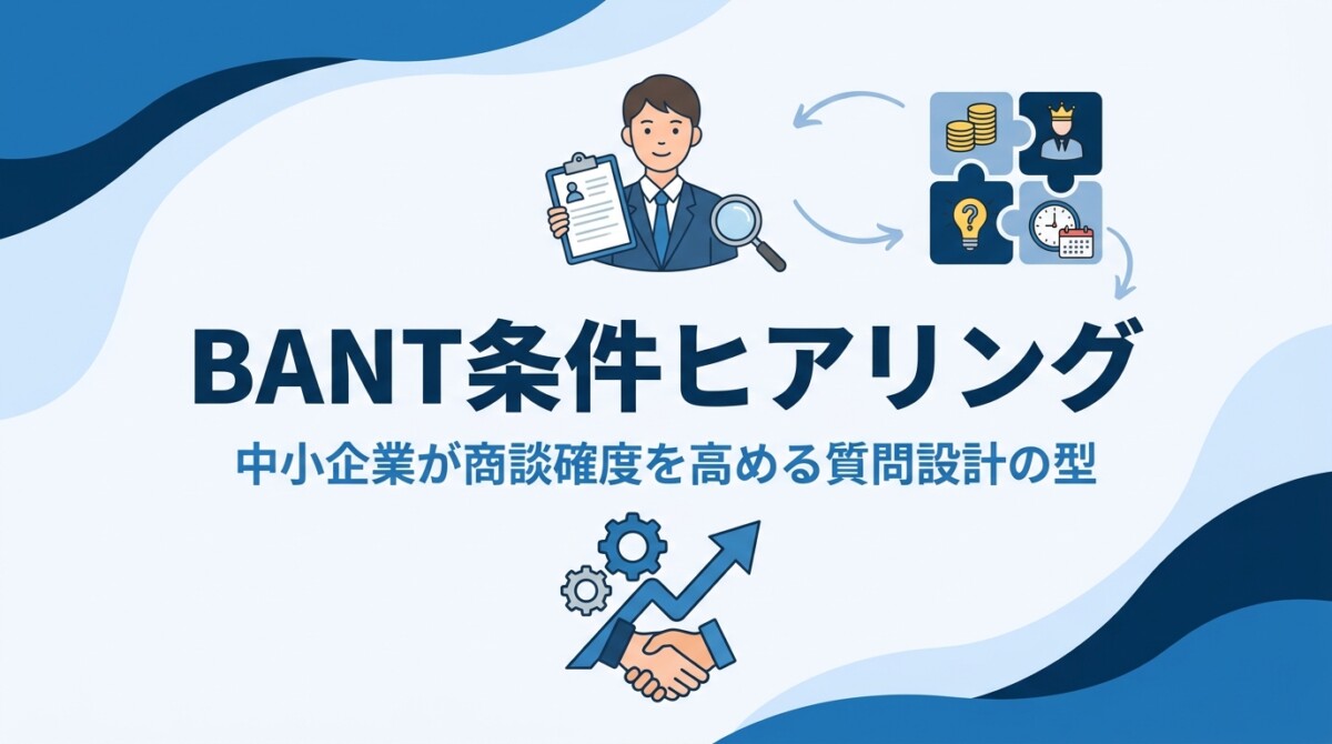 BANT条件ヒアリング|中小企業が商談確度を高める質問設計の型