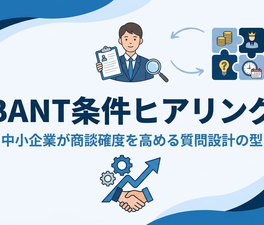 BANT条件ヒアリング｜中小企業が商談確度を高める質問設計の型