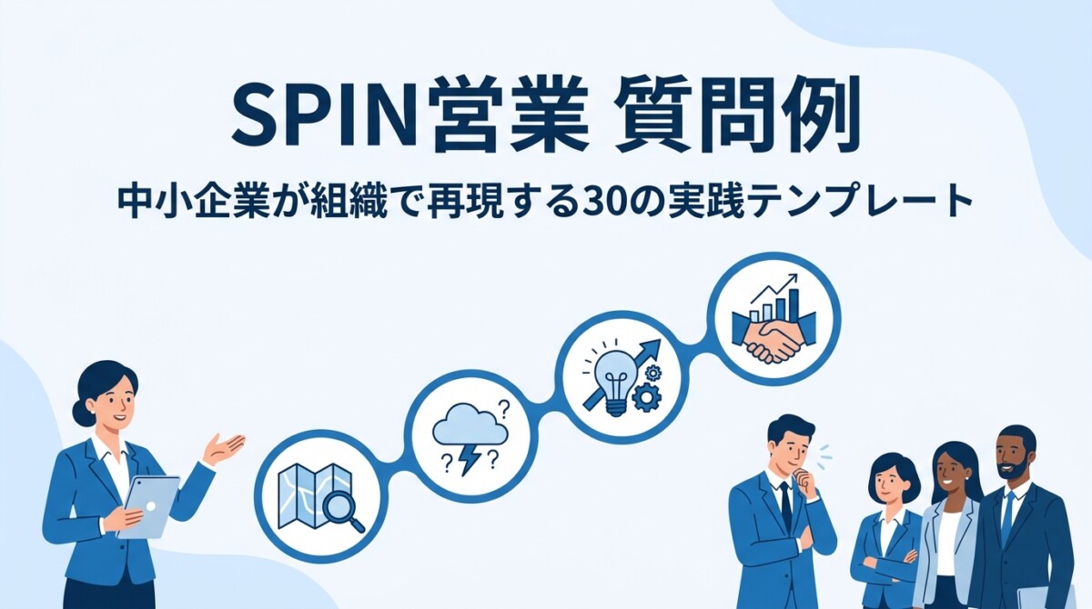 SPIN営業 質問例|中小企業が組織で再現する30の実践テンプレート