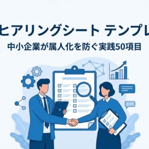 営業 ヒアリングシート テンプレート｜中小企業が属人化を防ぐ実践50項目