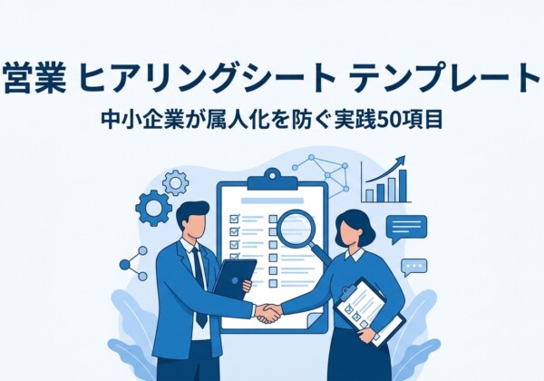 営業 ヒアリングシート テンプレート｜中小企業が属人化を防ぐ実践50項目