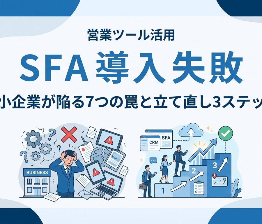SFA 導入 失敗｜中小企業が陥る7つの罠と立て直し3ステップ