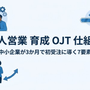 新人営業 育成 OJT 仕組み｜中小企業が3か月で初受注に導く7要素