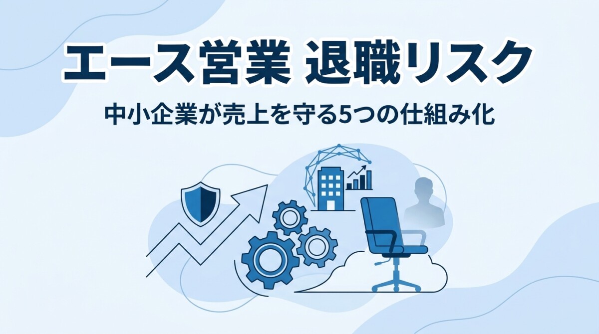 エース営業 退職 リスク｜中小企業が売上を守る5つの仕組み化