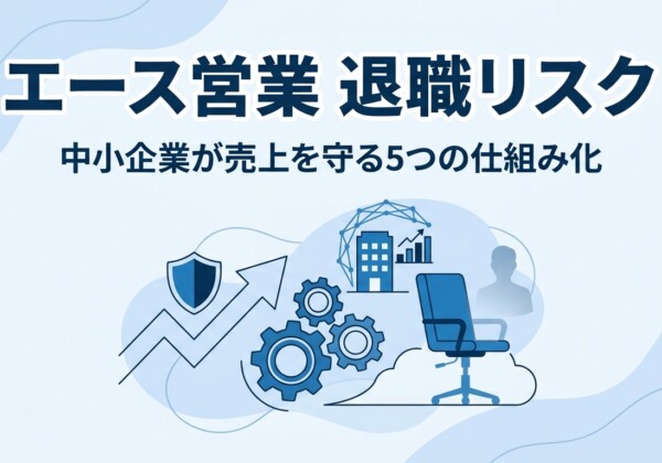 エース営業 退職 リスク｜中小企業が売上を守る5つの仕組み化