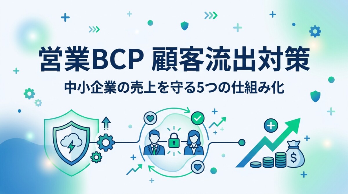 営業BCP 顧客流出対策｜中小企業の売上を守る5つの仕組み化