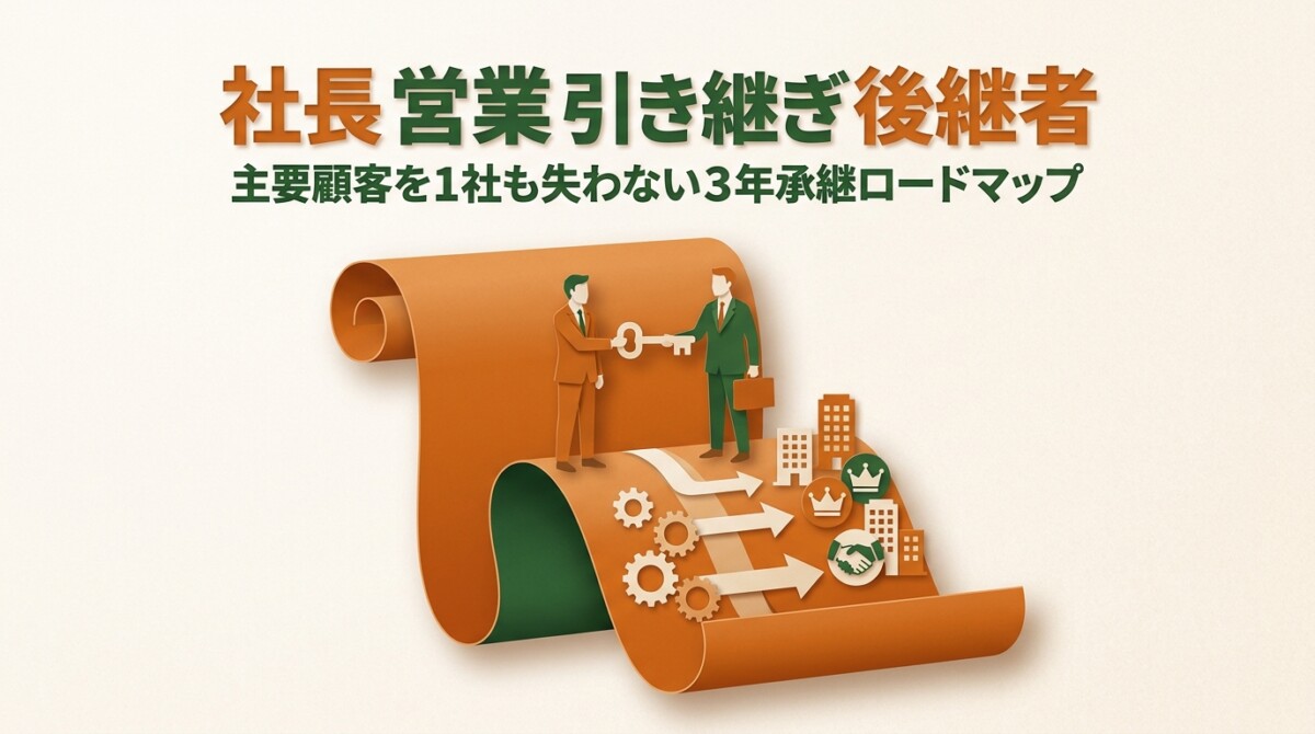 社長 営業 引き継ぎ 後継者｜主要顧客を1社も失わない3年承継ロードマップ