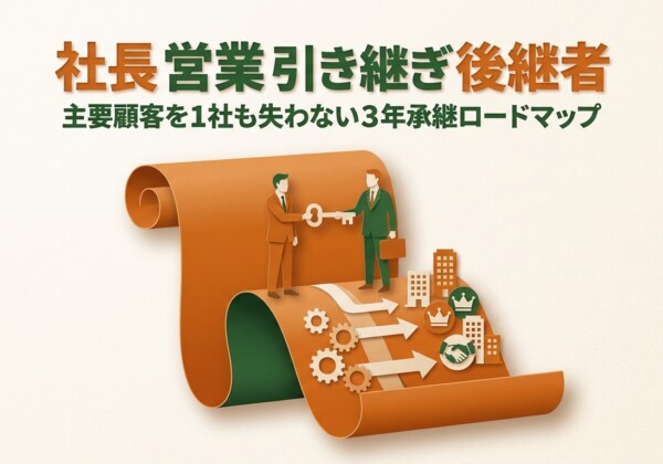 社長 営業 引き継ぎ 後継者｜主要顧客を1社も失わない3年承継ロードマップ