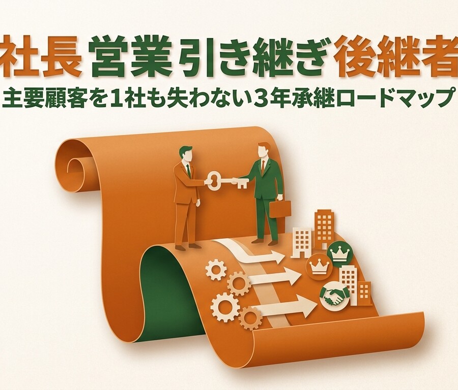 社長 営業 引き継ぎ 後継者|主要顧客を1社も失わない3年承継ロードマップ