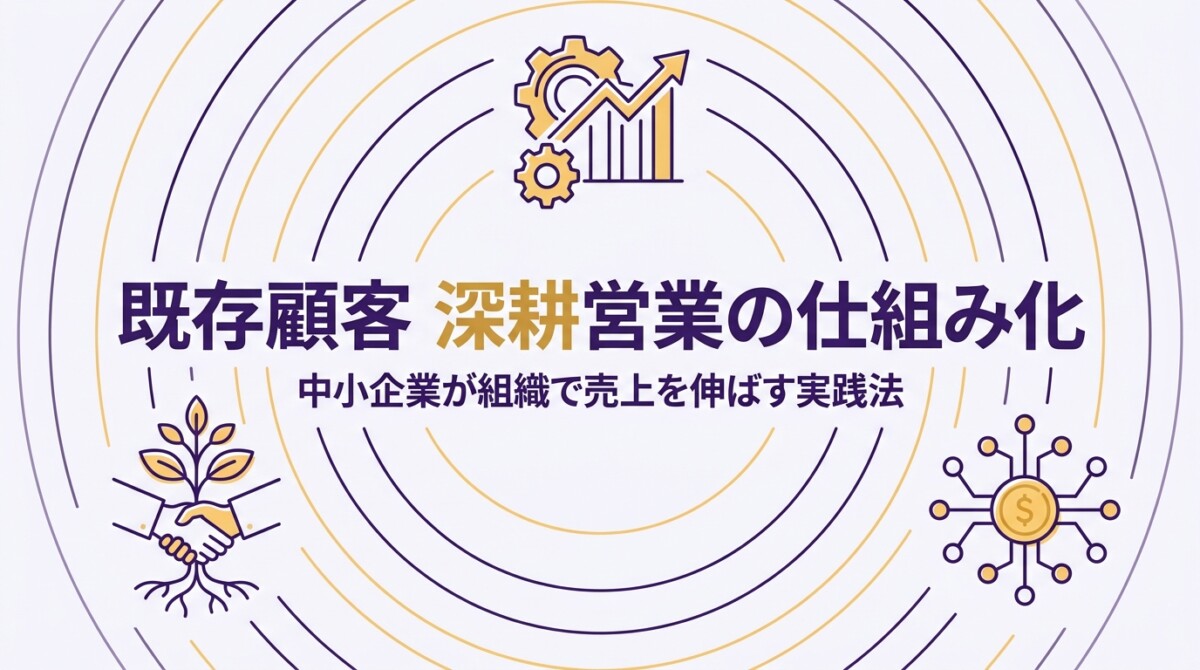 既存顧客 深耕営業の仕組み化|中小企業が組織で売上を伸ばす実践法