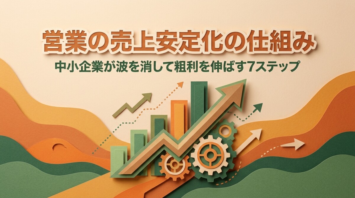営業の売上安定化の仕組み|中小企業が波を消して粗利を伸ばす7ステップ