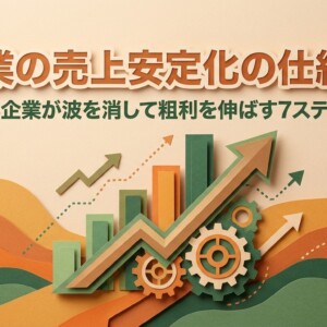 営業の売上安定化の仕組み|中小企業が波を消して粗利を伸ばす7ステップ