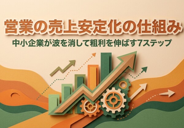 営業の売上安定化の仕組み｜中小企業が波を消して粗利を伸ばす7ステップ