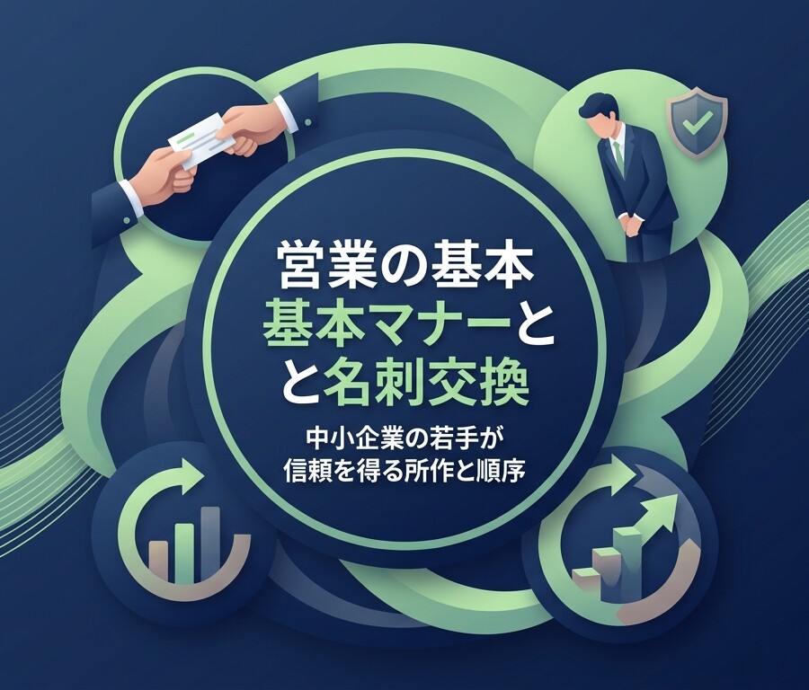 営業の基本マナーと名刺交換|中小企業の若手が信頼を得る所作と順序