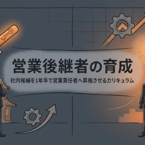 営業後継者の育成|社内候補を1年半で営業責任者へ昇格させるカリキュラム