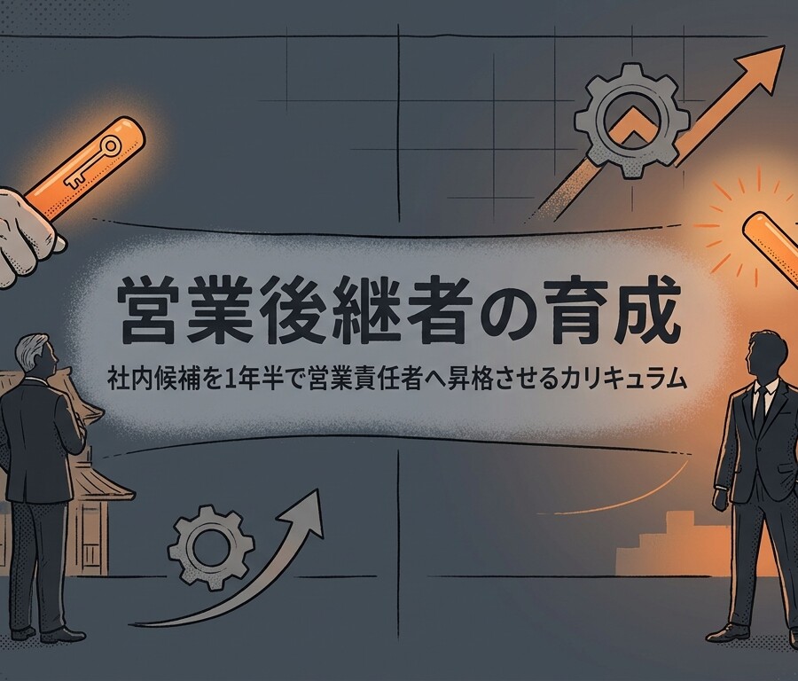 営業後継者の育成|社内候補を1年半で営業責任者へ昇格させるカリキュラム