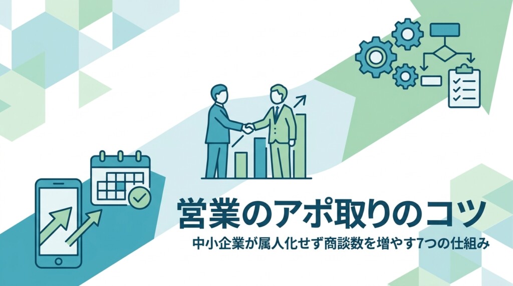 営業のアポ取りのコツ|中小企業が属人化せず商談数を増やす7つの仕組み