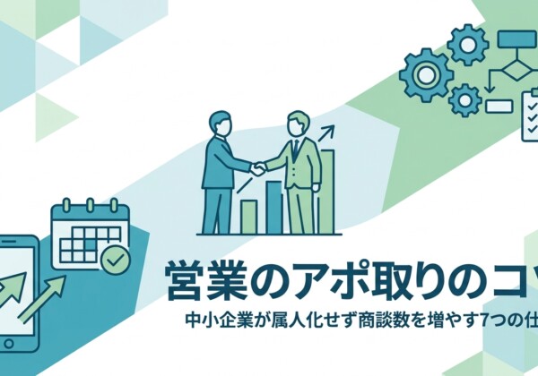 営業のアポ取りのコツ｜中小企業が属人化せず商談数を増やす7つの仕組み