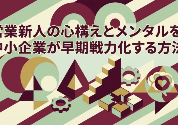 営業新人の心構えとメンタルを仕組みで支え中小企業が早期戦力化する方法