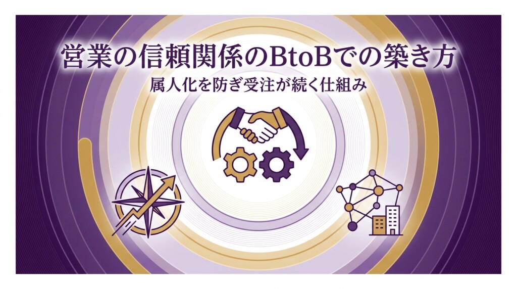 営業の信頼関係のBtoBでの築き方|属人化を防ぎ受注が続く仕組み