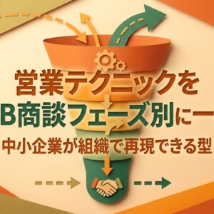 営業テクニックをBtoB商談フェーズ別に一覧化｜中小企業が組織で再現できる型