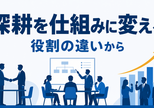 アカウントマネジメントと営業の違い｜既存深耕の仕組み化3要点